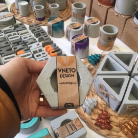 Beton Tealightlık Tekli Altıgen